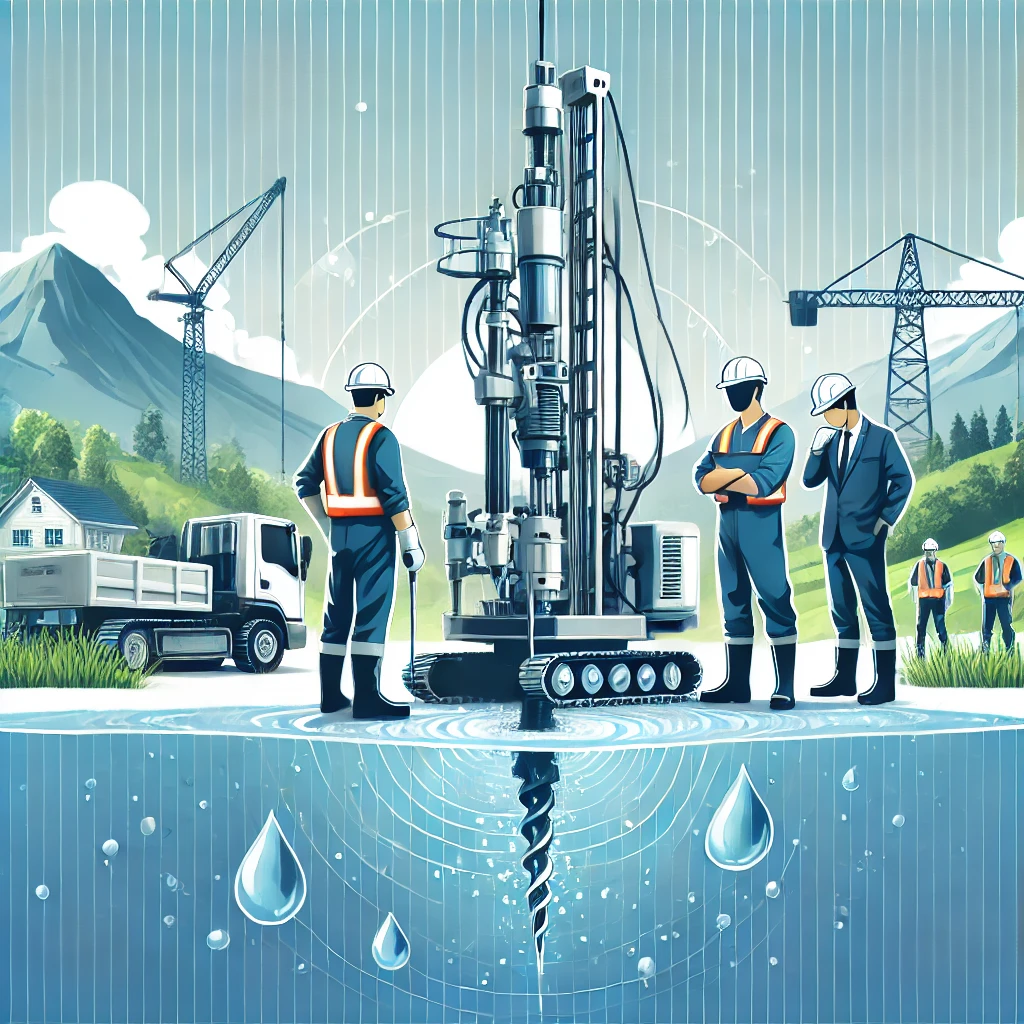 DALL·E 2025-03-28 18.35.28 – A professional image representing water drilling and borewell services. The scene showcases advanced drilling equipment in action, extracting groundwa DALL·E 2025-03-28 18.35.28 - A professional image representing water drilling and borewell services. The scene showcases advanced drilling equipment in action, extracting groundwa